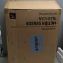 NINESTARS DZT-50-28 Automatic Touchless Motion Sensor Rectangular Trash Can, 13 Gal, Black Trim