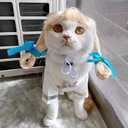 9 x Funny Dog Cat Cosplay Wig, Pet Wigs for Halloween, Christmas, Parties, Festivals, Dog Wigs for Small Medium and Large Dogs(Golden Braid)