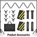 Forlogic Backdrop Stand 10x7.5ft(WxH), Heavy Duty Adjustable Photo Back Drop Stand kit, Suitable for Party, Photography, Weddings