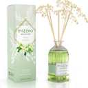 MIZZEO Reed Diffuser Set, White Jasmine 6.76 fl oz Highly Scented Room Diffuser Home Fragrance Essential Oil Reed Flower Diffuser, House Bedroom Office Decor & Gifts