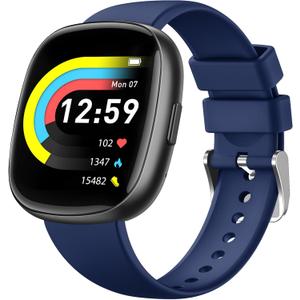 Smart Watches for Men Women Fitness: Fitness Tracker with Blutooth Call 24H Heart Rate SpO2 Sleep Monitor 5ATM Waterproof 120+ Sport Mode Smartwatch Compatible with iPhone Android Phones (Deep Blue)