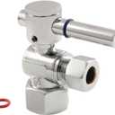 Kingston Brass CC43101DL Concord Decorative Quarter Turn Valve with 1/2-Inch IPS Inlet and 3/8-Inch OD, Lever Handle, Chrome