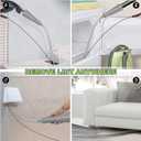 Sealegend 2PCS Dryer Vent Cleaner Kit with Guide Wire Vacuum Hose Attachment Brush Lint Remover Power Washer and Dryer Vent Vacuum Hose Grey (Gray)