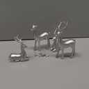 Thyle 4 Pcs Christmas Reindeer Decor Small Resin Standing Sitting Deer Figurine Mini Reindeer Christmas Table Decoration for Home Indoor Xmas Holiday Small Statue Rustic Table Decor(Black, Silver)