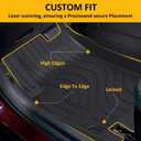 Falafa Floor Mats for 2025 Hyundai Kona(Not for EV), All Weather TPE Heavy Duty Anti-Slip Floor Liners 1st & 2nd Row for Hyundai Kona Car Mats Accessories, Black