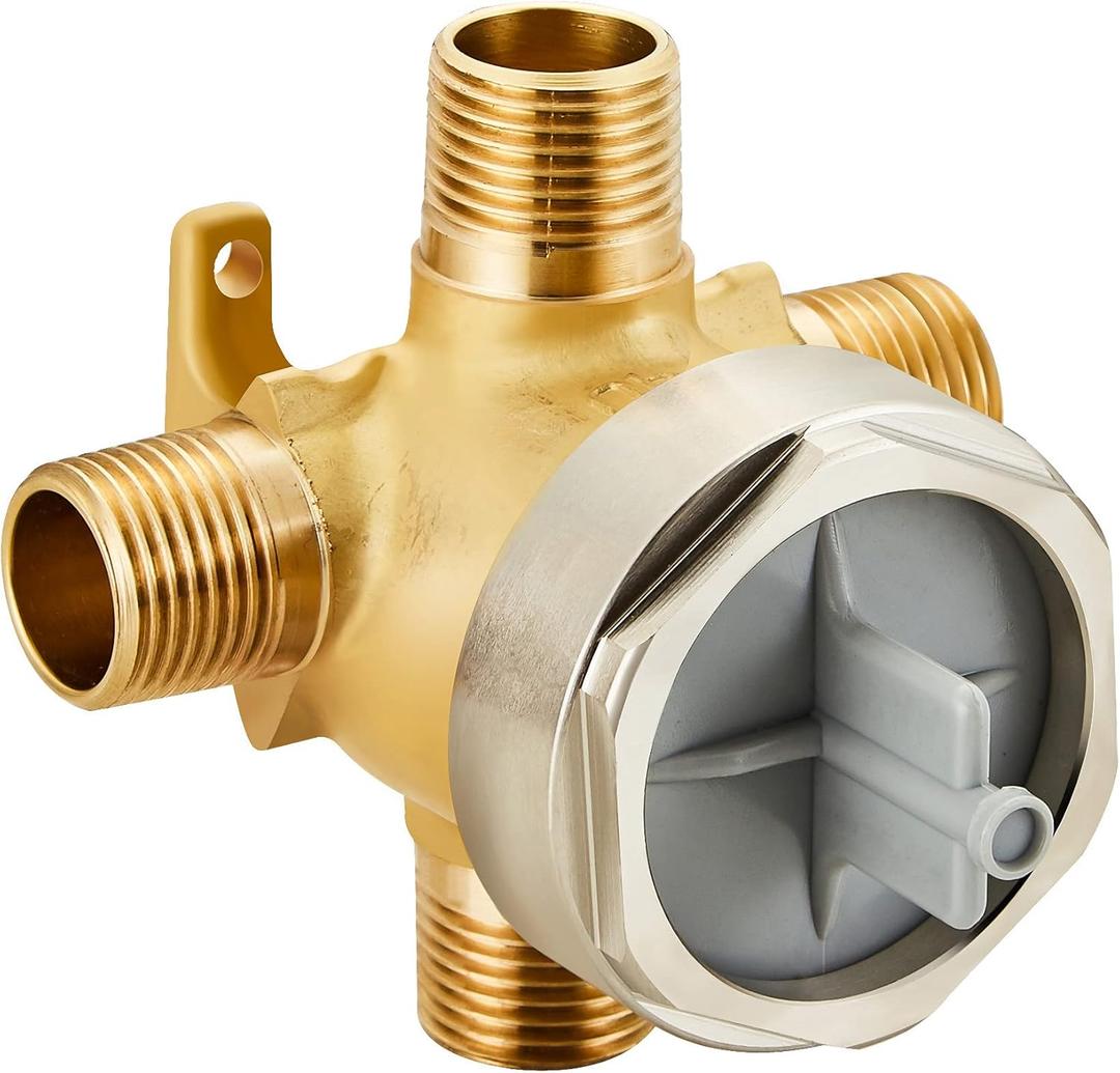 Shower Diverter Rough-in Valve Replacement for D R11000 3, 6 Setting (3.5 x 4 x 4 inches)