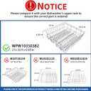 WPW10350382 W10350382 Dishwasher Upper Dishrack Replacement Compatible With Whirlpool Kenmore KitchenAid Ikea Amana Inglis Maytag Upper Dishrack Assembly Part Numbers W10082824 W10199801 W10321578