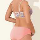 Summer Mae Ruffle Maternity Swimsuit Two-Piece Low Rise Bikini Shirred Smoked Pregnancy Bathing Suit (Pink) 10
