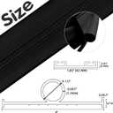 Garage Door Seals Bottom Rubber with Pre-drilled Aluminum Track Retainer Base Kit,Heavy-Duty U Shape + O Ring Combination Weather Stripping Sesl Kit for Garage Door (Black, 16Ft)