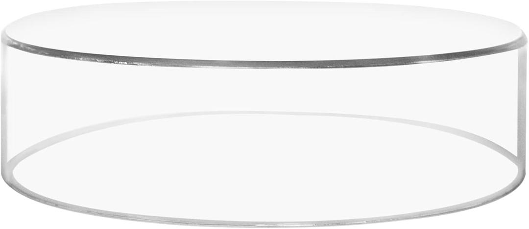 Acrylic Riser Stand - 3" H x 10" D Round Cylinder Shape, Display Stands for Cake, Figurines, Jewelry, and Crafts. Tabletop Acrylic Stand for Art and Decor, Centerpieces, and More