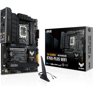 ASUS TUF GAMING B760-PLUS WIFI Intel B760 LGA 1700 ATX motherboard, Ready for 14th, 13th & 12th Gen Intel Core CPU, 12+1+1 Stages, PCIe 5.0, 3x M.2, DDR5, 2.5G, USB 3.2 Type-C, Thunderbolt 4, USB4