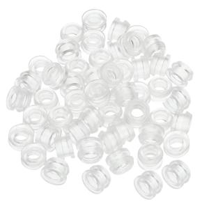 uxcell 50 PCS Inner Dia 6mm Mount Dia 7.5mm Height 7mm Clear Rubber Wiring Grommets Gasket Ring Cable Protector
