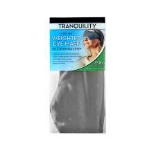Tranquility Cooling Weighted Eye Mask With Washable Cover .75lb Grey