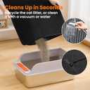 Cat Litter Mat, 24x18 Inches Large Double Layer Honeycomb Cat Litter Trapping Mat, Non Slip Waterproof Urine Proof Cat Litter Box Mat for Floor, Kitty Litter Rug, Cat Supplies, Black