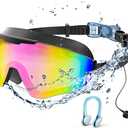 Swim Goggles for Men & Adults  Anti-Fog Full-Coverage Swimming Goggles, 3-Color UV Lens & Detachable (Kid, Pink)