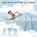 Cooling Comforter Queen Size for Hot Sleepers, 90"x90" Summer Cooling Blanket for Night Sweats, Silk Soft Lightweight Breathable All-Season Blue Cooling Quilt Blanket