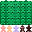 3-Pack Gingerbread Man Chcolate Molds 8 Cavities Christmas Silicone Candy Molds for Baking 3D Gingerbread Man Soap Candle Ice Cube Holiday Baking Molds for Cookie Jello Clay Resin DIY