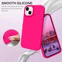 BENTOBEN for iPhone 13 Mini Case, Slim Fit Liquid Silicone Soft Gel Rubber Anti-Scratch Shockproof Phone Cover with Microfiber Lining, Hot Pink