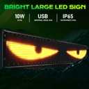 KJOY 58”X8” Huge Bright Programmable LED Sign, Full Color Custom LED Sign, Flexible Digital Scrolling LED Display for Business Store