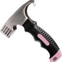 Pink Camping Hammer  Heavy-Duty Mallet for Tent Stakes Portable Compact Hammer with Nail Puller Lightweight Outdoor Mallet for Camping, Hiking & Backpacking