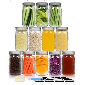 Wide Mouth Mason Jars 32 oz/Quart with Airtight Lids and Bands 12 Pack, Clear Glass Jars for Canning, Preserving, Jam, Wedding Favors, Sauces, Meal Prep, Pickling, DIY Projects