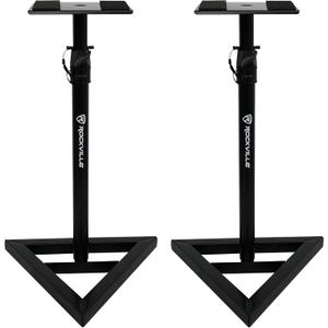 Rockville RVSM1 Pair of Near-Field Studio Monitor Stands w/ Adjustable Height,Black