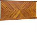 Bme Vivian Headboard ONLY, Rustic & Scandinavian Style with Solid Acacia Wood, Easy Assembly, Queen, Rustic Golden Brown