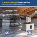 ALORAIR 70 PPD Crawl Space Dehumidifier, Crawlspace Dehumidifiers Commercial Dehu for Home and Basements, Compact, Portable, Auto Defrost, Memory Starting, cETL