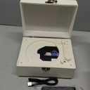 Rechargeable Leather CD Player with Speakers, Bluetooth Transmitter, Festival Gift, BGM Player for Home Decor., white