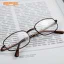 EFE Metal Wire Frame Reading Glasses Readers for Men Women 1.0 Lightweight Spring Hinge Eyeglasses 4 Pack (Mixcolor, 1.0)