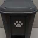 20L/5Gallon Dog Poop Trash Can Outside with Waste Bags Outdoor Dog Poop Trash Can for Backyard with Lid Odorless Waterproof Foot Pedal and Removable Inner Bucket