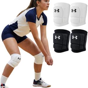 Under Armour Volleyball Knee Pads, Set of 2 (Adult- Medium, White)