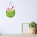 2 x Hello Summer Coconut & Flower Door Decor Sign - Wooden Welcome Home & Office Wall Art, 11.8x9.3" Hanging Plaque for Seasonal Celebration