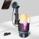 OHLPRO for MagSafe Car Charger Cup Holder Mount, 15W Fast Wireless Magnetic Charging Phone Holder for iPhone 17 16 15 14 13 Series, Adjustable Car Mount with Large Cup Base, One-Hand Operation (Blue)