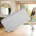 INTEX Dura-Beam Deluxe Comfort-Plush Elevated: Fiber-Tech Queen Size Built-in Electric Pump 18in Bed Height 600lb Weight Capacity