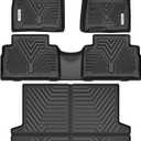 YITAMOTOR Floor Mats Compatible for 2021-2023 Hyundai Santa Fe Includes 2 Rows and Cargo Liner Set,TPE All-Weather Floor Mat Set Liners, Black