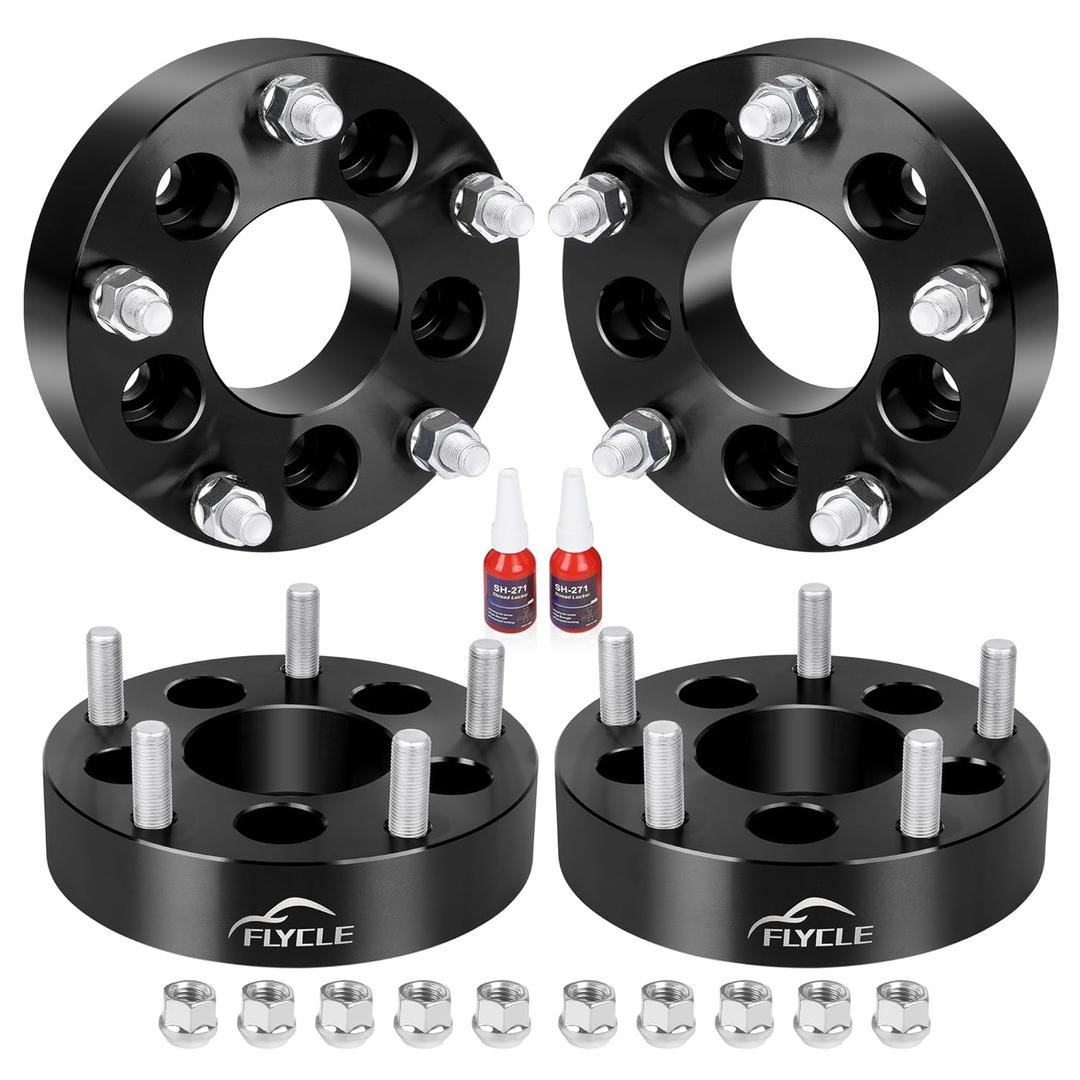 5x5.5 to 5x5 Wheel Adapters Compatible with JK WK WJ XK Wheels on Ram 1500 Vehicle, 1.5 inch 5x139.7mm to 5x127mm Forged Adapter with 1/2-20 Studs & 87.1mm Center Bore