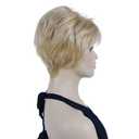 Lydell 6" Short Straight Layered Shaggy Full Synthetic Wig Classic Cap (24H613 Blonde Highlights)