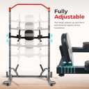 Sunny Health & Fitness Dip Station Core Attachment SF-XFA008 | Leg & Knee Raises, Dip Handles, 5-Position Backrest, Height Adjustable , 2"x2" Rack Compatible, Sweat-Resistant Padding, Captain's Chair