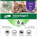 Advantage II Large Cat Vet-Recommended Flea Treatment & Prevention | Cats Over 9 lbs. | 6-Month Supply