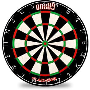 ONE80 Gladiator Dartboard with Top-Grade African Sisal and Sword Edge Staple Free Wire Spider for Maximum Scoring Potential and Less Bounce Outs