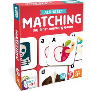 Chuckle & Roar - Matching Alphabet Board Game for Kids 3 and Up - Concentration Game for Toddlers and Preschoolers