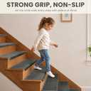 RORA Stair Treads for Wooden Steps Bullnose Non-Slip Stair Carpet, 14 pcs