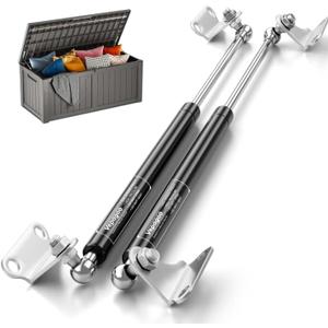 Vepagoo Gas Struts 15 Inch 10Lb/44N Shock with Brackets, RV Bed Storage Door Lift Kit, Heavy Lid Duty Springs (Fit 8lb-11lb Lid), 2pcs (1pair)
