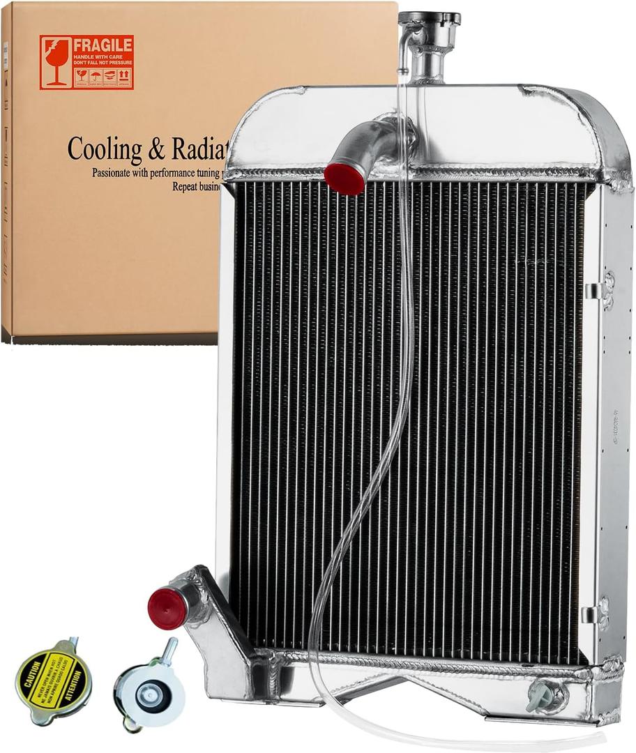 Radiator for Ford 8N Radiator, Ford 2N Radiator, Ford 9N Radiator OEM 8N8005 86551430, 3 Row Ford 2N 8N 9N Tractor Radiator