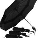 REPEL Windproof Travel Umbrella - Compact & Withstands Winds up to 85MPH , Strongest Premium Auto Folding Umbrella for Rain and Sun - Durable, Light & Portable for Women & Men , Fits Backpack & Cars