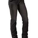 Flamingals Boot Cut Jeans for Women Mid Waist Straight Leg Jeans Trendy Jeans Denim Pants Black Large