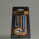 EverBrite Keychain LED Flashlight Mini Bright Key Ring Portable Pocket Torch for EDC, Party Favors, Night Reading, Camping, Power Outage, Emergency, AAA Battery Included, Blue