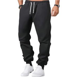 SHENHE Men's Jogger Sweatpants Athletic Gym Drawstring Elastic Waist Running Track Pants with Pockets (M)