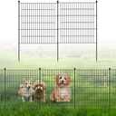 No Dig Fence Tall Garden Fence, 5 Panels Dog Fence Animal Barrier, Arched Flower Bed Edging Ornamental Wire Border for Yard Patio (5 Panels - 24 in(H) X 10 ft(L))